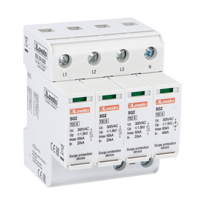 surge protection devices type 2 with plug-in cartridge